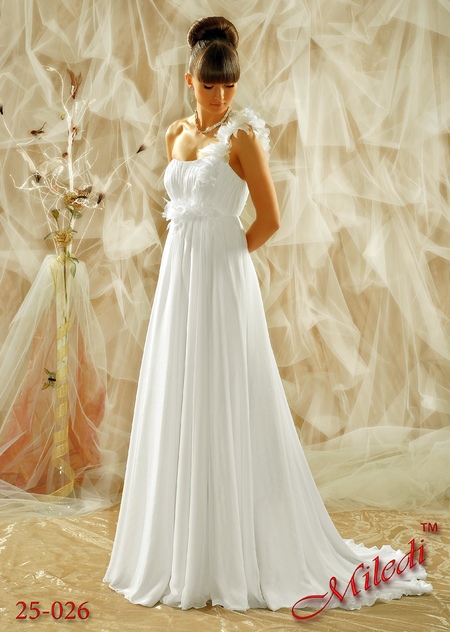 Прямое свадебное платье Ампир (в греческом стиле) Miledi 25-026