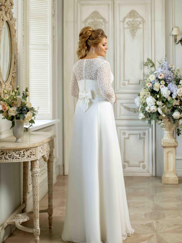 1656gkm9u6mlt31foarfvtll1 scaled Закрытое свадебное платье Ампир (в греческом стиле) D-13-Plus Size