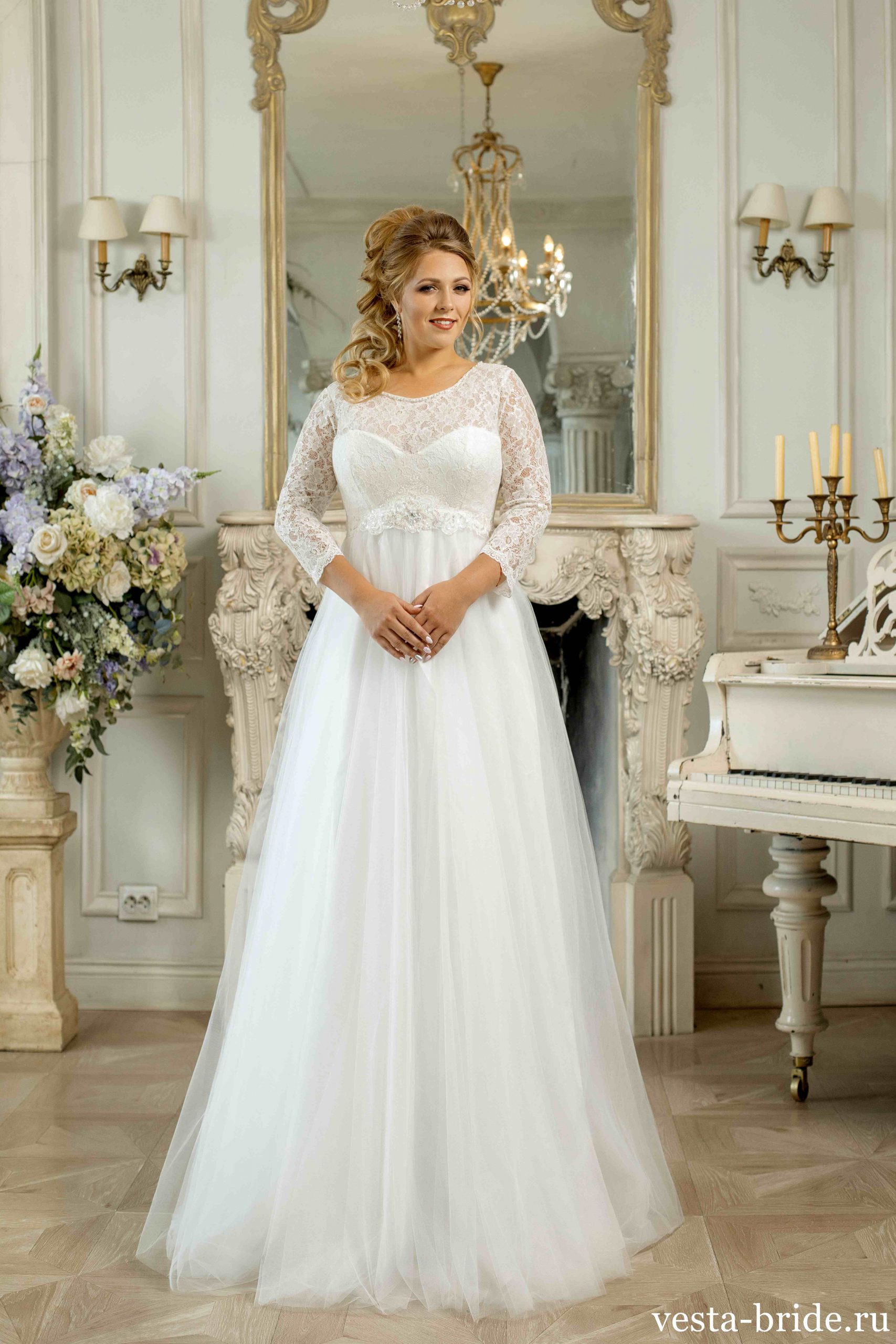 1i3sdvbo46mde3url5wvy0x55 scaled Закрытое свадебное платье Ампир (в греческом стиле) Melinda