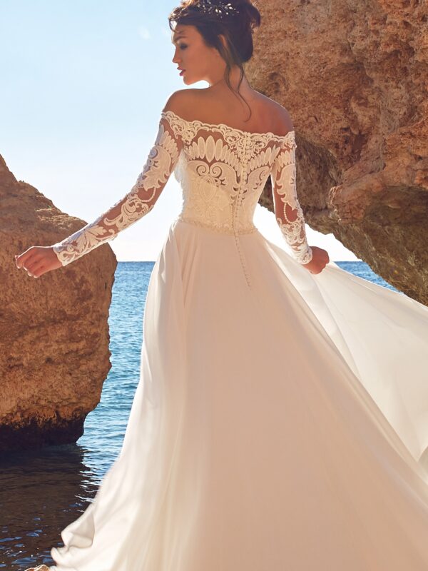 Кружевное свадебное платье Ампир (в греческом стиле) Riva