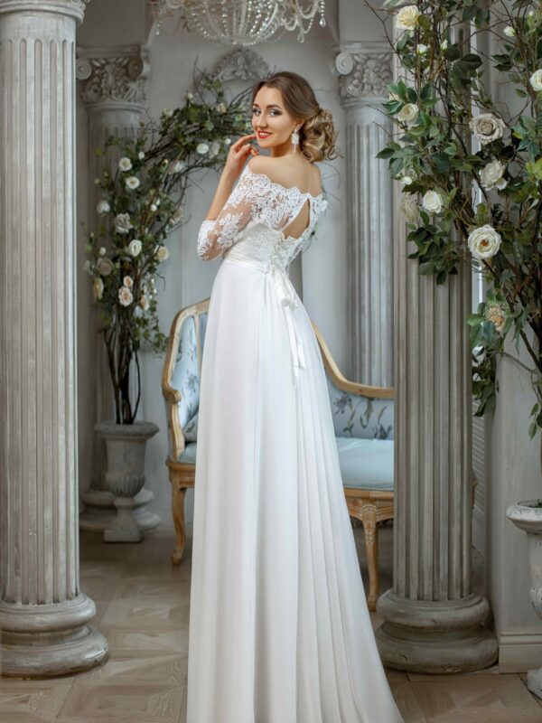 ei774twkctli14irg274g71n scaled Закрытое свадебное платье Ампир (в греческом стиле) Джульетта