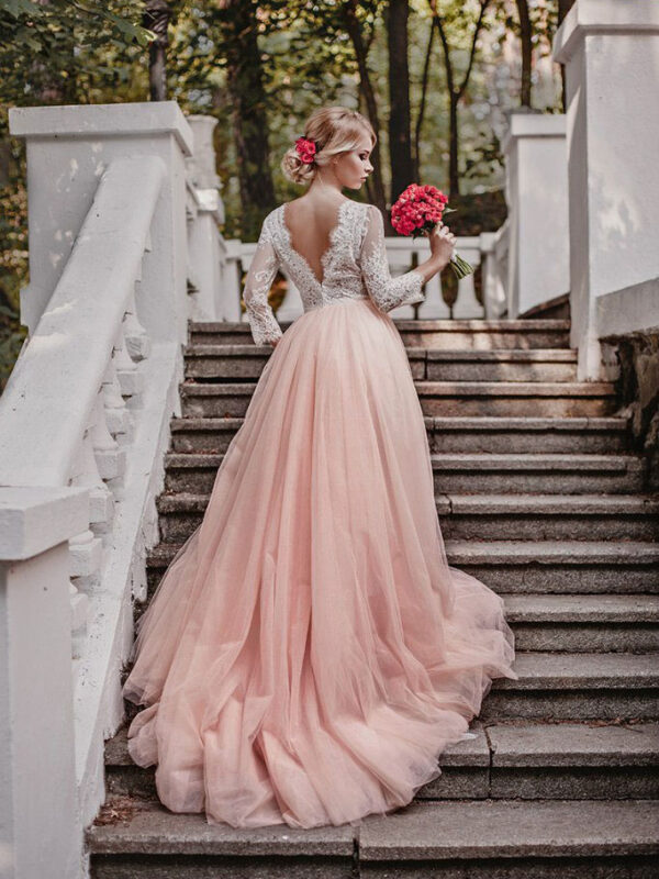 Закрытое свадебное платье А-силуэта Розель