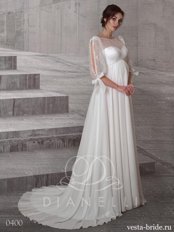 Lira203 Закрытое свадебное платье с рукавом Lira