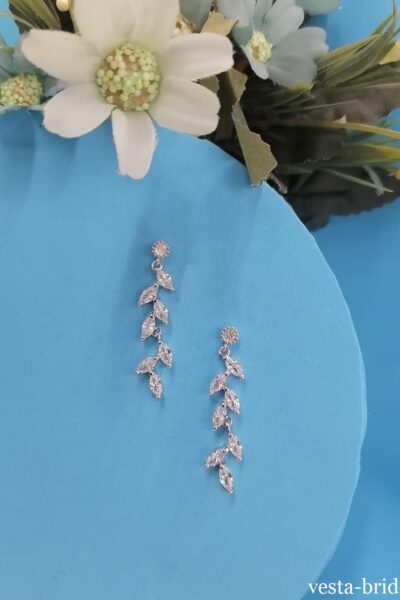 Серьги 1800 5 Серьги "Листики"