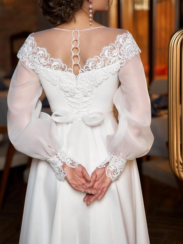 dsc01150 Лаконичное свадебное платье для росписи в загсе