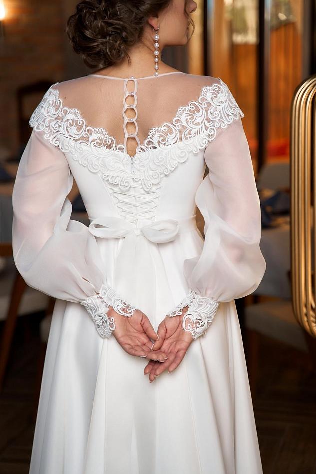 dsc01150 Лаконичное свадебное платье для росписи в загсе