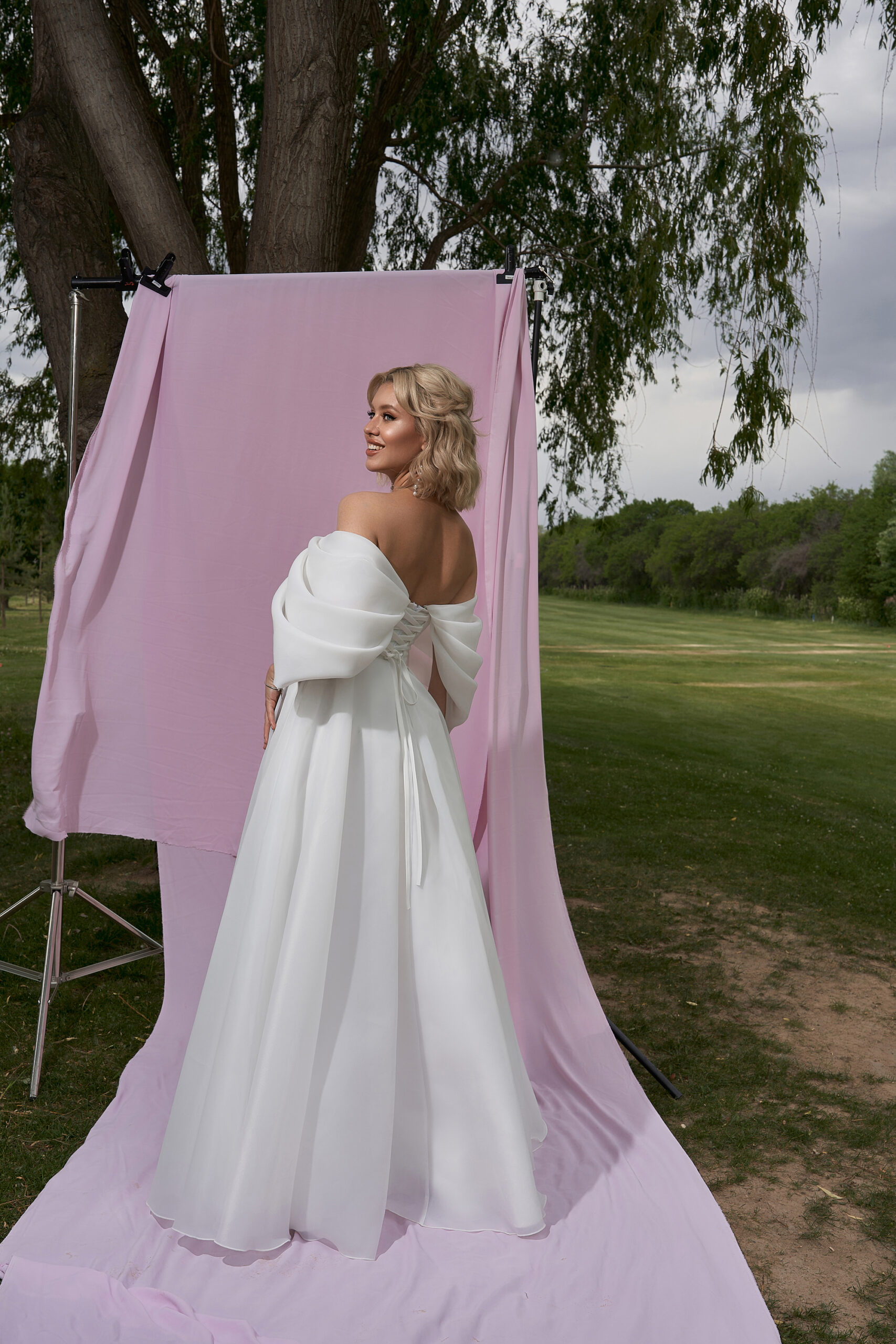 dsc06363 scaled Свадебное платье-трансформер " Лилит" в стиле минимализм.