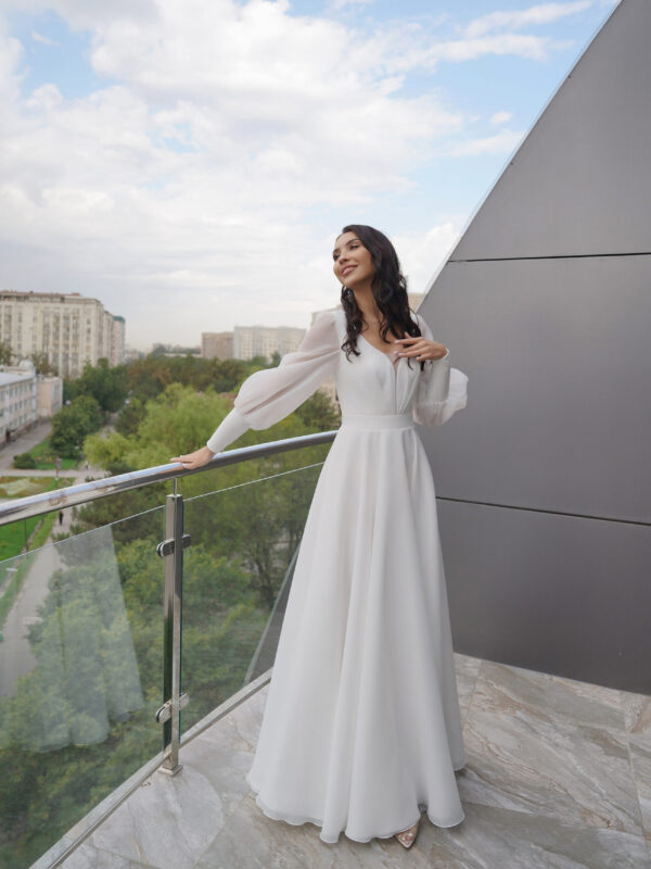 dsc02089 scaled Лаконичное свадебное платье "Лина"